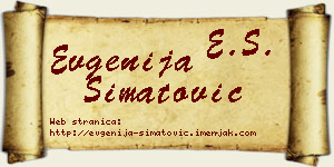 Evgenija Simatović vizit kartica
